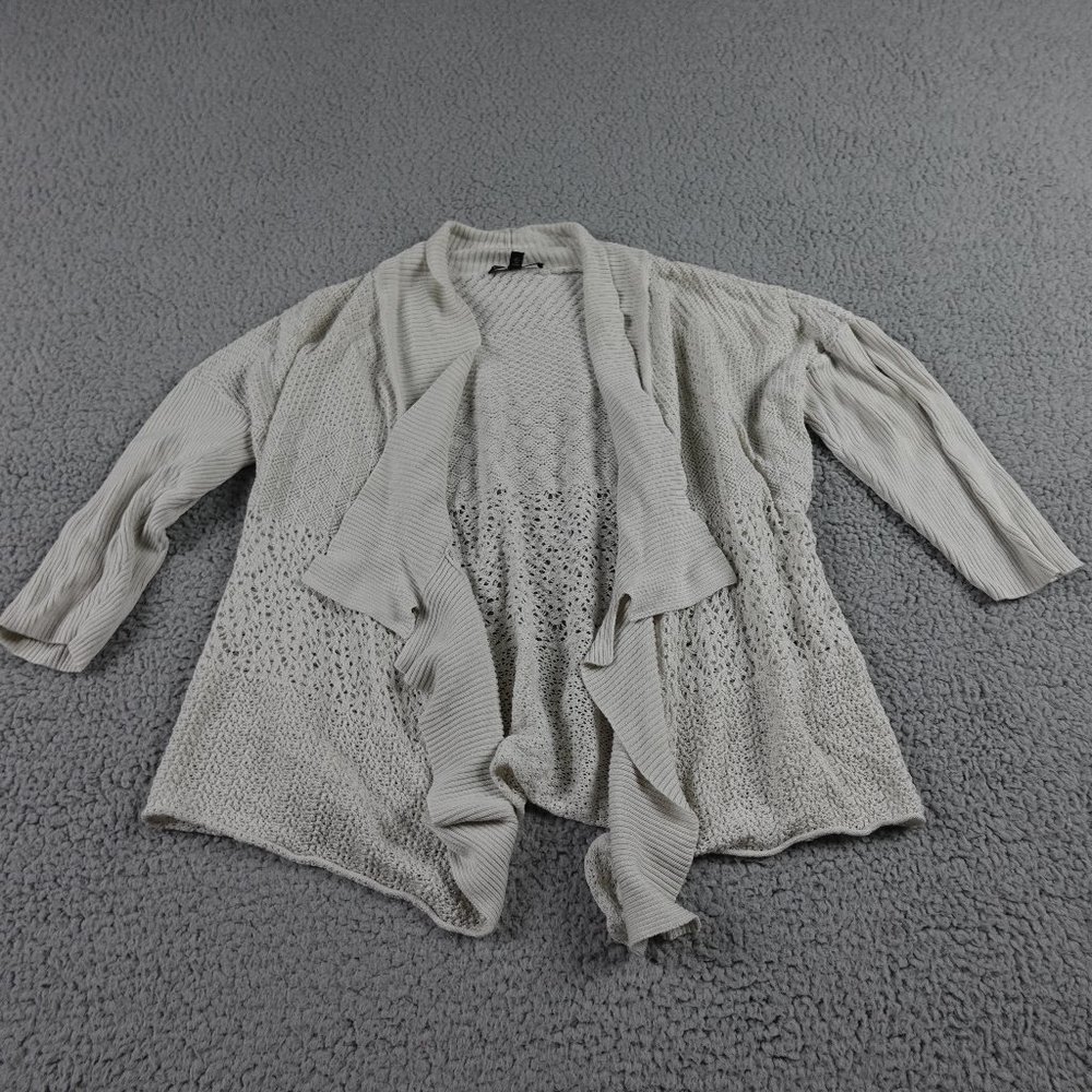 Eileen Fisher Womens Small Lightweight Silk Knit Cardigan Sweater Open Front